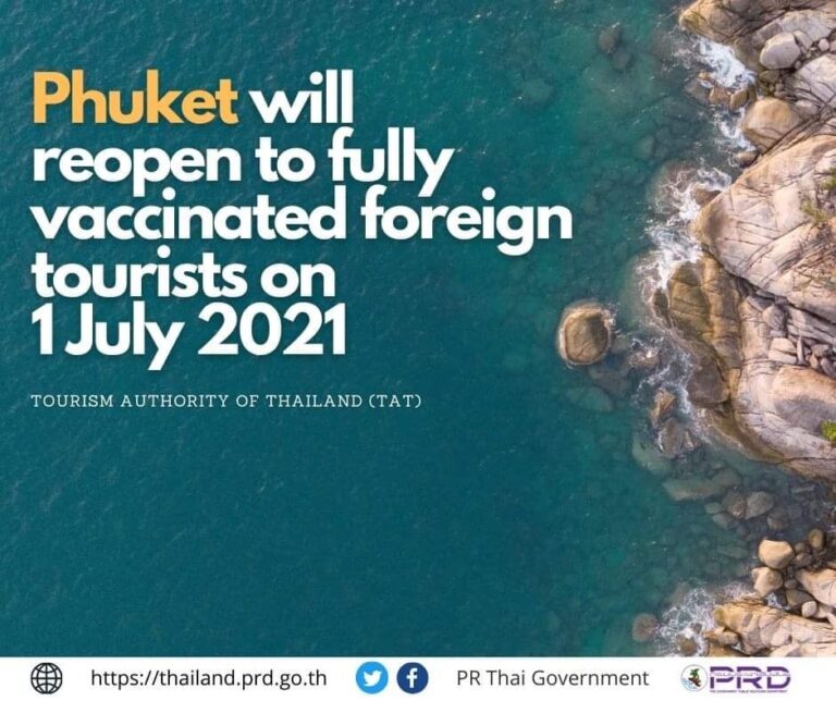 Phuket öppnar utan Karantän 1 Juli
