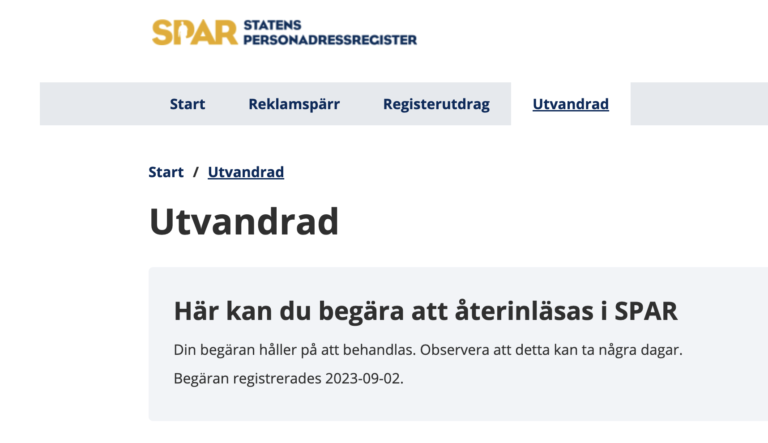 Varför alla utvandrade svenskar bör återinskriva sig i SPAR från och med 1 september