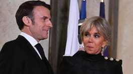 Macrons första ord om bisarra ryktet om frun